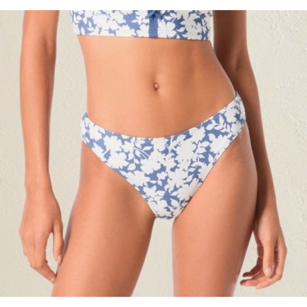 NWT Michael Michael Kors Bikini Bottoms Womens Navy White Floral Small MM55294